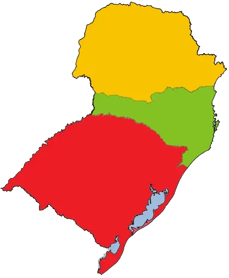 Mapa da Região Sul